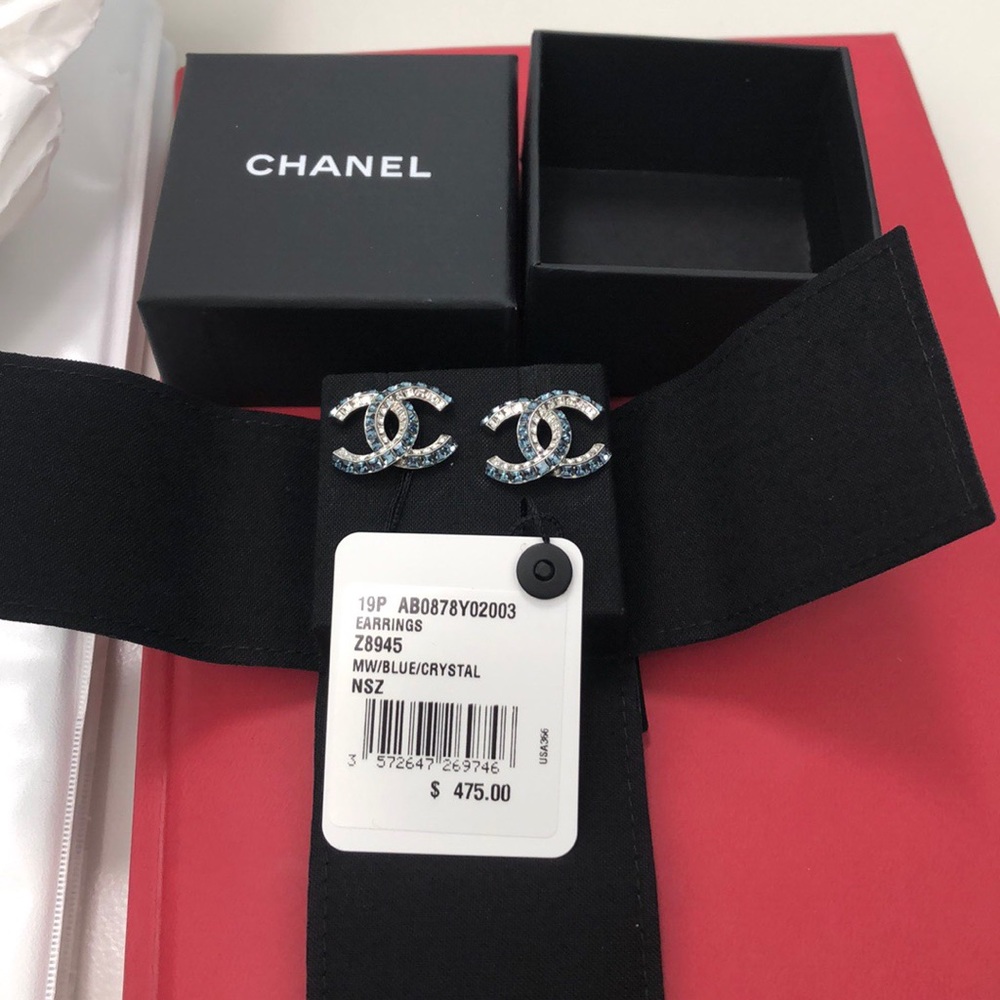 Authentic Chanel CC earrings.